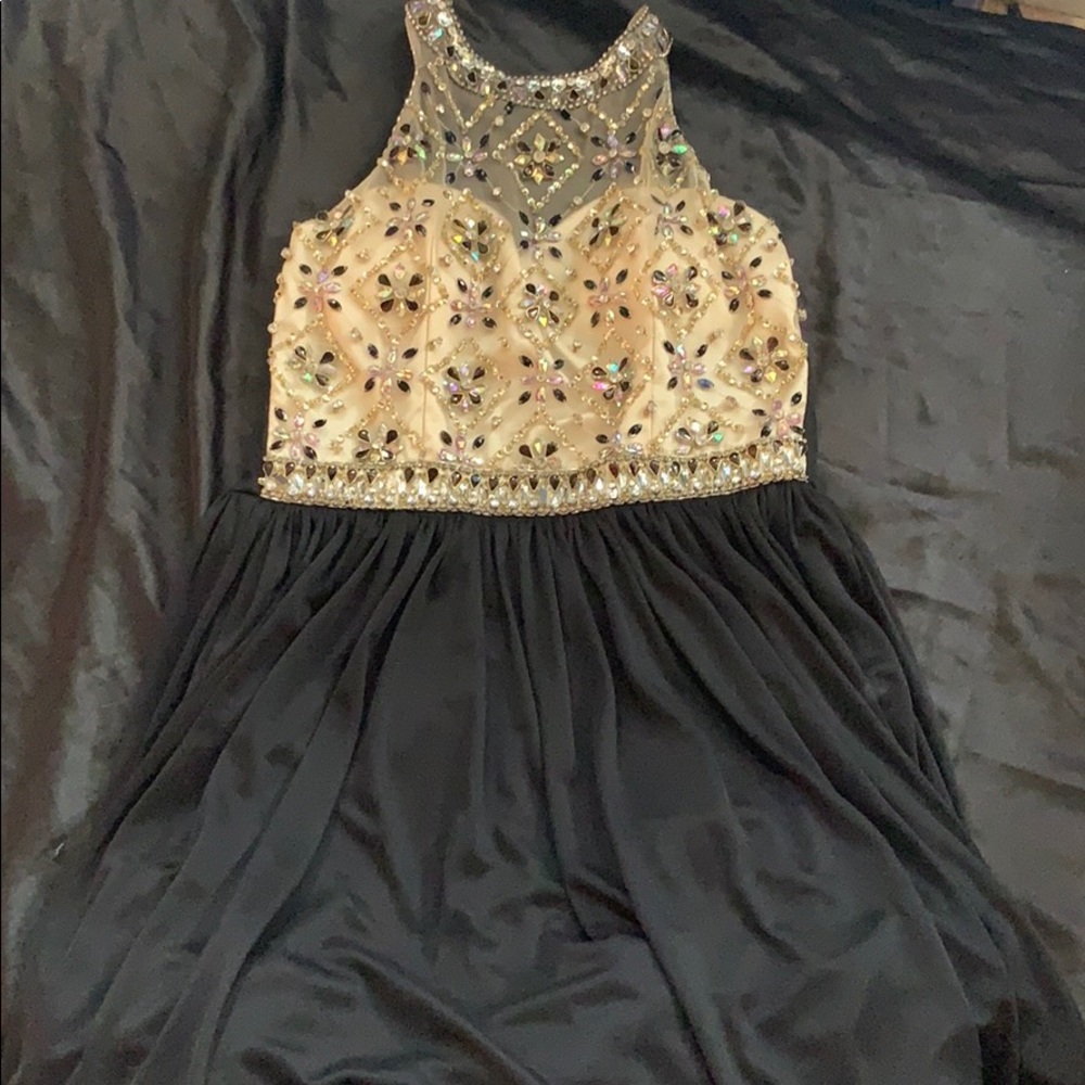 sequin rhinestone formal dress - Picture 3 of 7